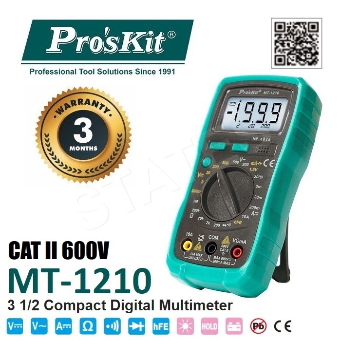 Pro Skit Mt Compact Digital Multimeter Shopee Malaysia