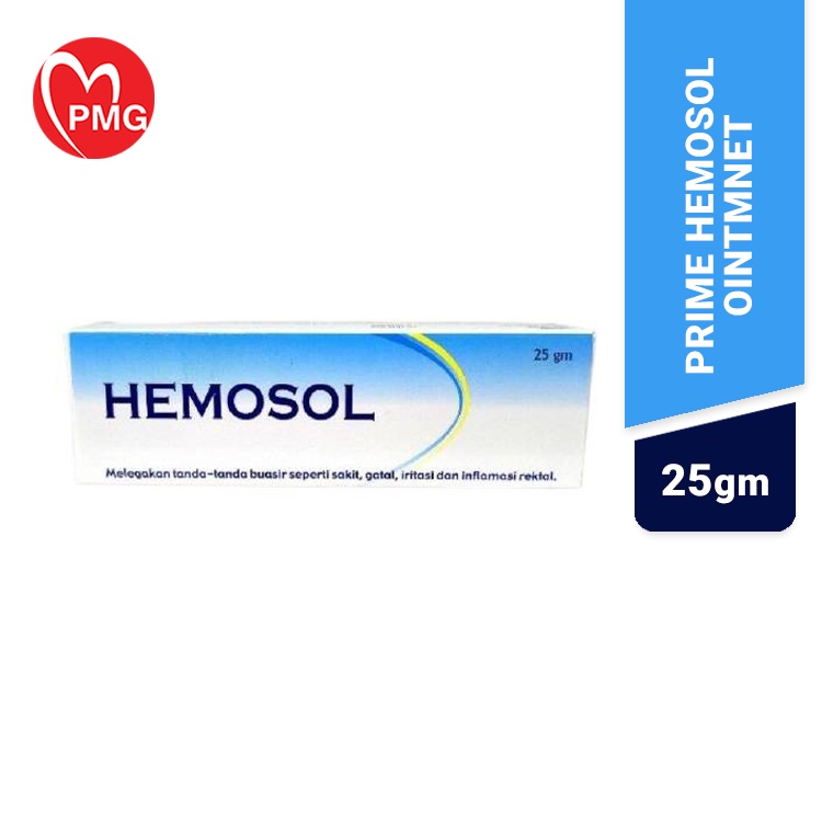 PMG PHARMACY PRIME Hemosol Ointment 25gm 痔疮药 痔疮膏 Krim Buasir Ubat