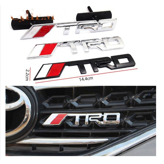 TOYOTA TRD LOGO Metal Waterproof Car 3D Badge Auto TRD Logo Front