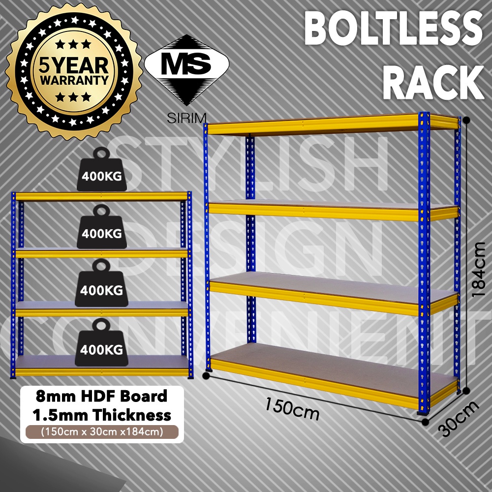 Buatan Malaysia Hp Heavy Duty Boltless Rack Shelving Racking