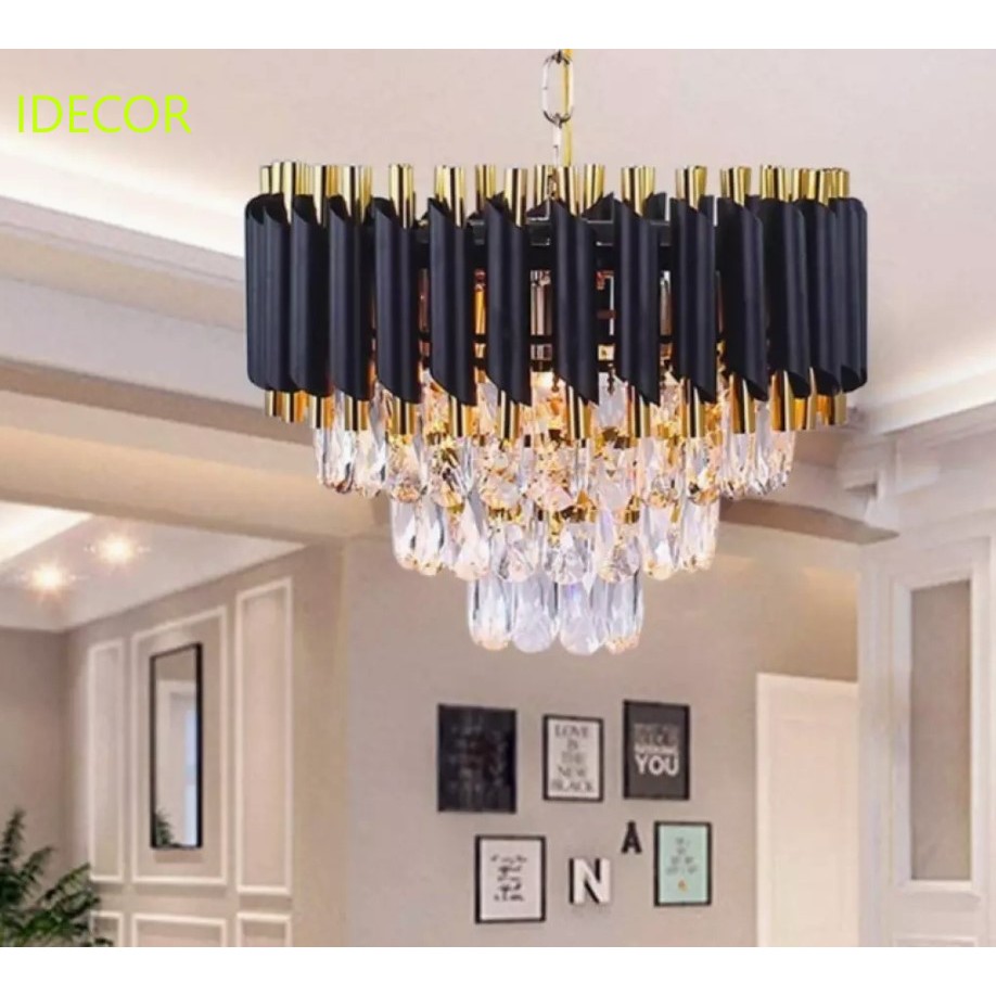 K Crystal Chandelier Modern Round Pendant Light K Kristal Lampu