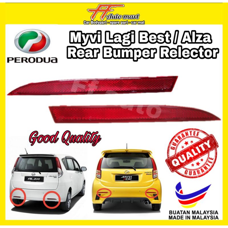 Perodua MYVI FL 2011 SE LAGI BEST ALZA Rear Bumper Reflector Bumper