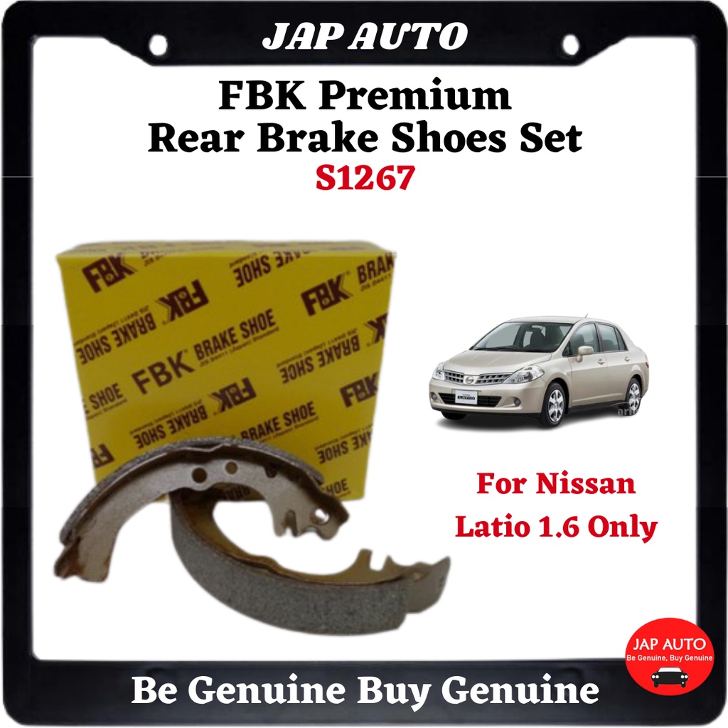 Nissan Latio 1 6 Only FBK Premium 1 Pair Rear Brake Shoe Brek