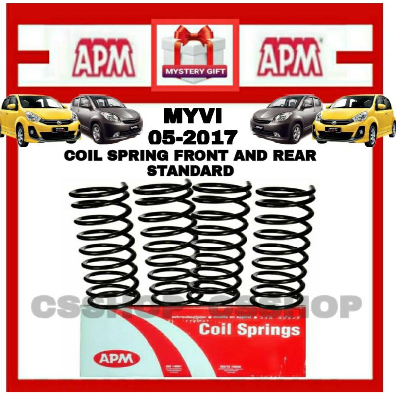 APM PERODUA MYVI 2005 2016 COIL SPRING FRONT AND REAR SET 1SET 4PCS