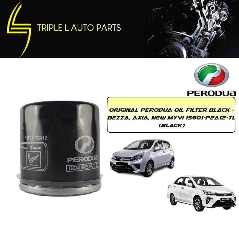 Original Perodua Oil Filter BLACK Bezza Axia New Myvi 15601 P2A12