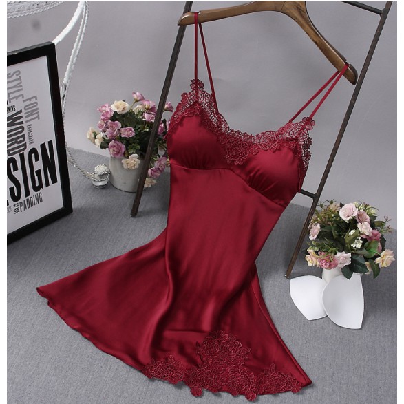 Love U Women Sexy Lingerie Silk Lace Robe Dress Babydoll Nightdress