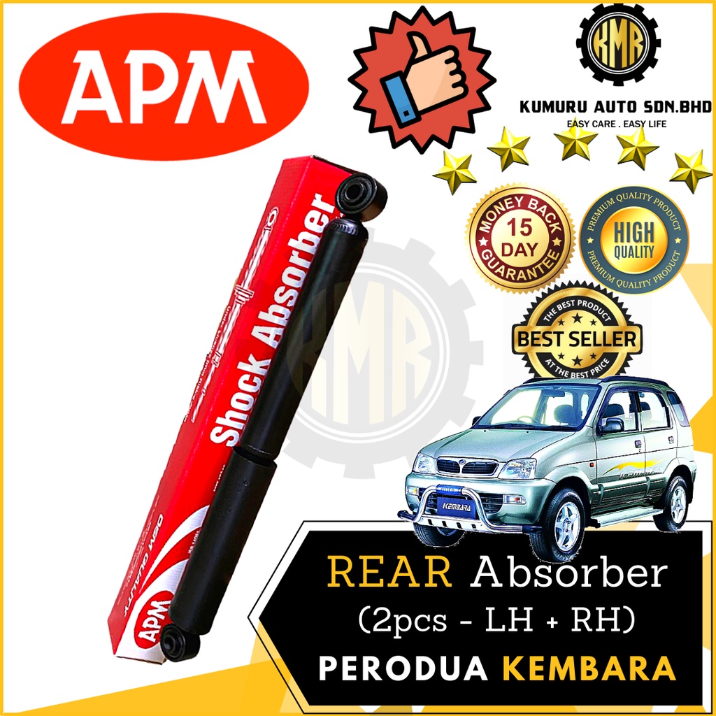 Pcs Gas Apm Rear Absorber Perodua Kembara Old Kembara Dvvt Shopee