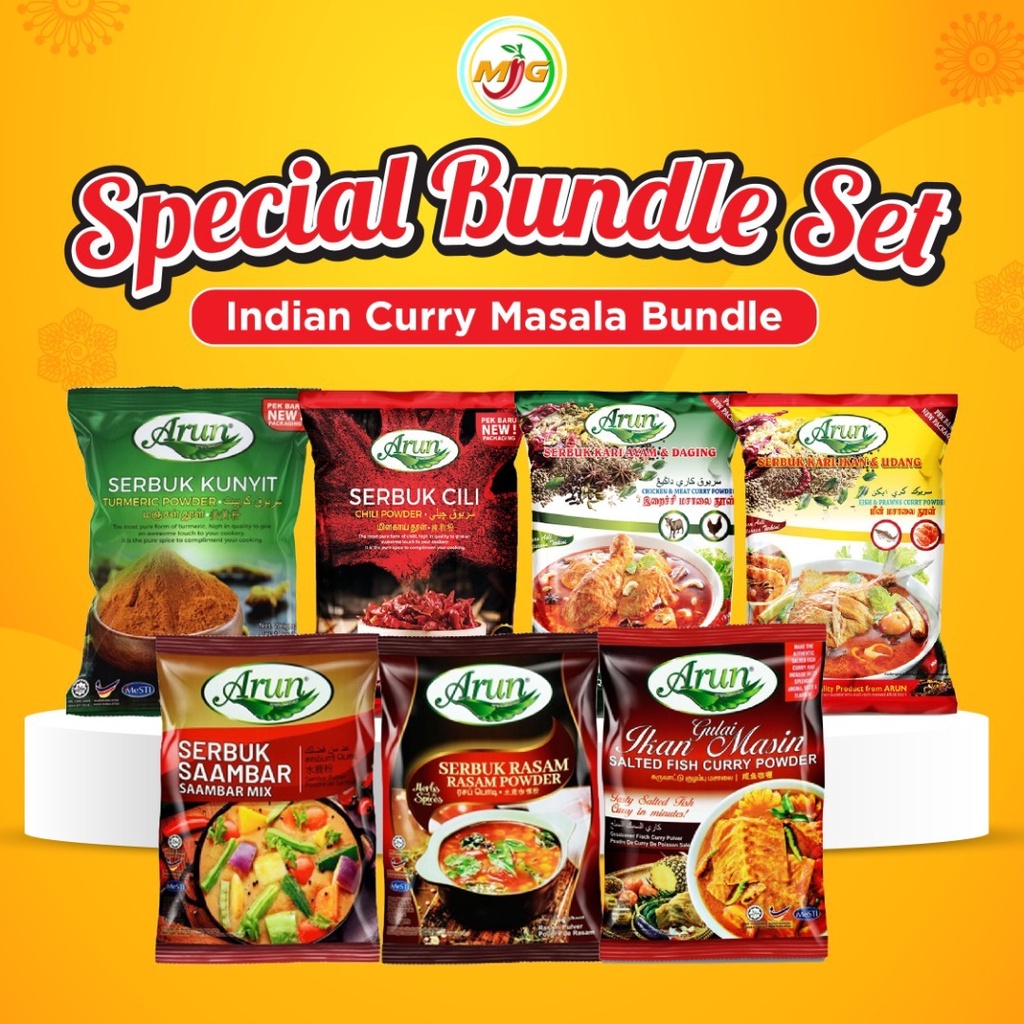 Ez Bizy Indian Curry Masala Bundle Curry Powder Spice Rempah Kari