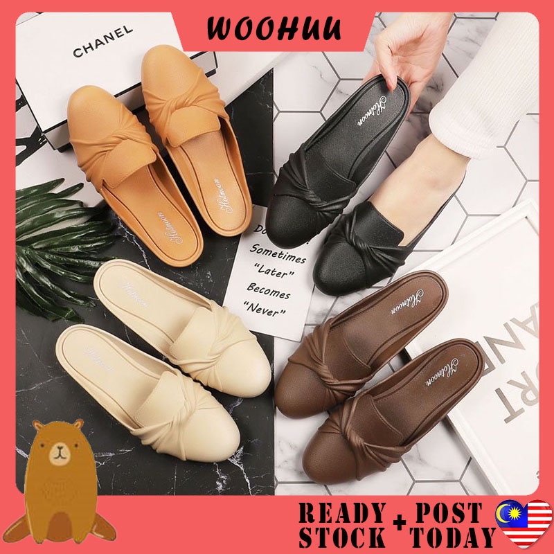 READY STOCK WOOHUU Lofifi Loafers Kasut Perempuan Women Sandals