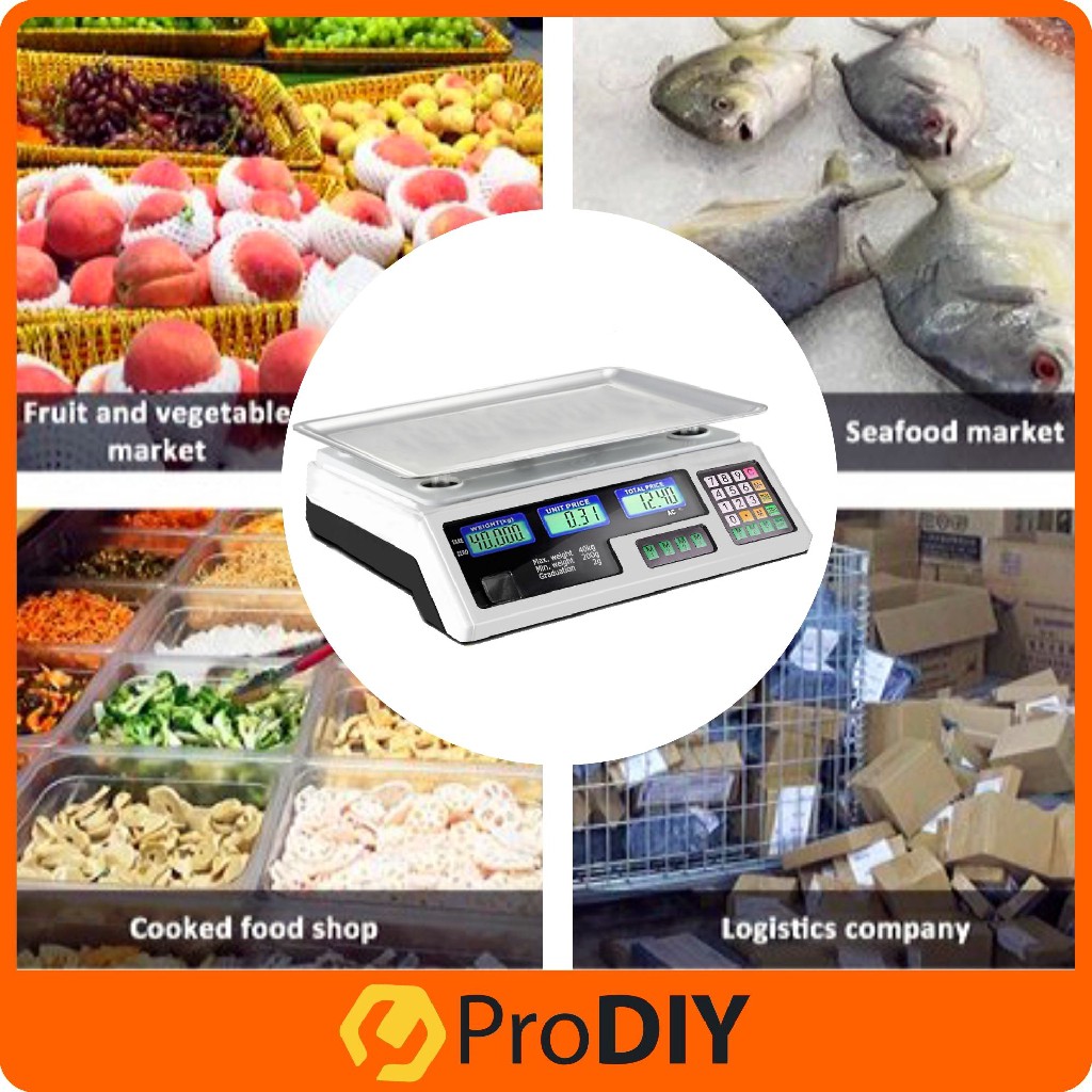 40kg Electronic Digital Price Computing Rechargeable Supermarket