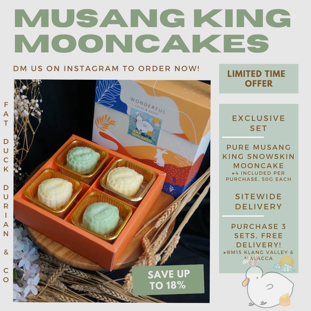 PURE Musang King Durian Snowskin Mooncake Gift Set Shopee Malaysia