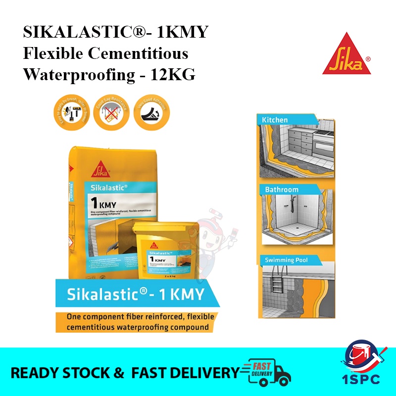 Sika Lastic 1KMY Flexible Cementitious Waterproofing Compound With