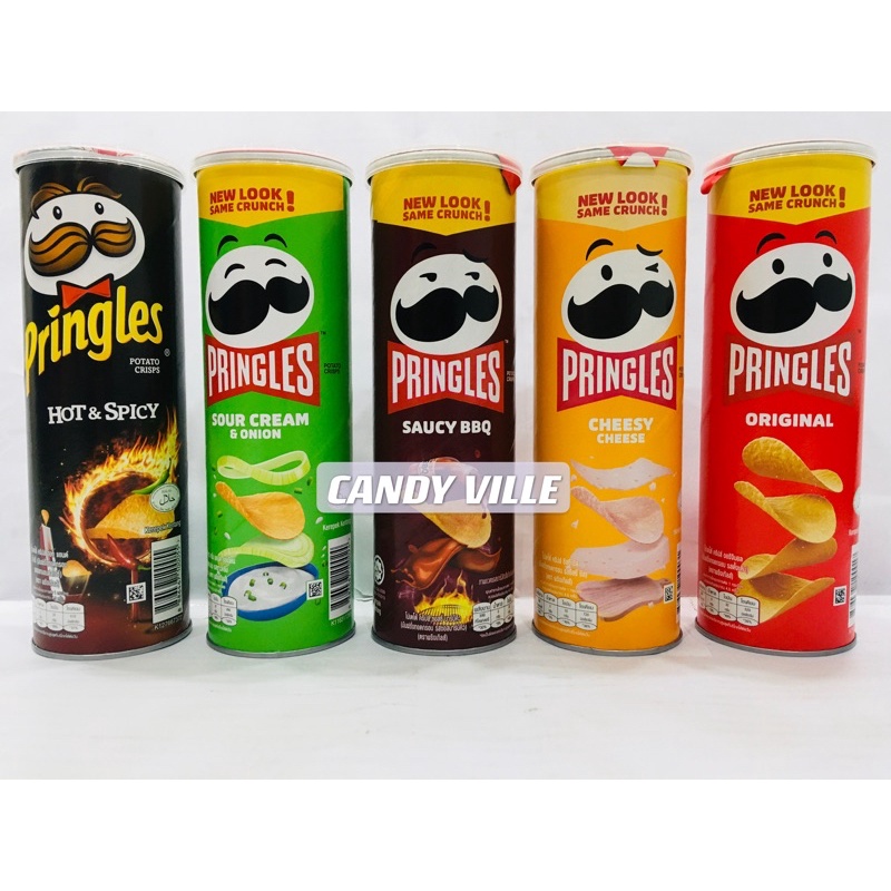 Pringles Potato Chips Original Sour Cream Onion Cheesy Cheese Saucy