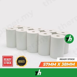 Credit Card Rolls 57mm X 38mm X Coreless Thermal Receipt Paper Roll