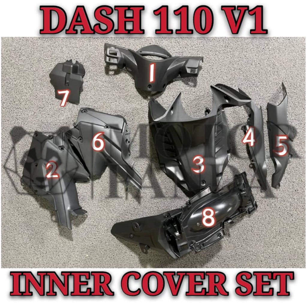 Honda Dash V Dash V Cover Inner Set Kaver Hitam Caver Coverset