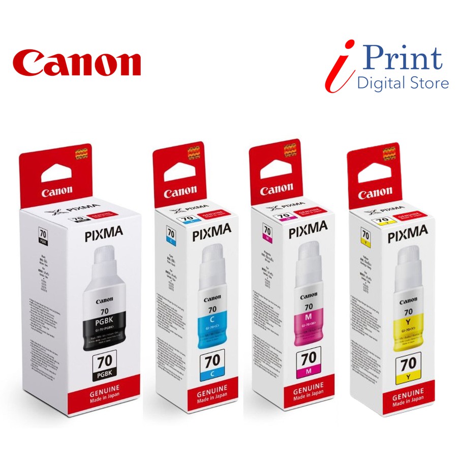 CANON GI 70 INK BOTTLE BLACK CYAN MAGENTA YELLOW G4070 G7070 G6070 100