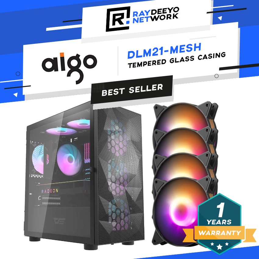 Aigo DarkFlash DLM21 MESH Black White Pink Neo Mint MATX RGB Magnetic