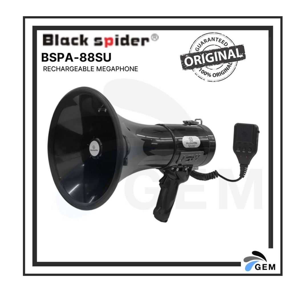 BLACK SPIDER RECHARGEABLE MEGAPHONE BSPA 88SU Shopee Malaysia