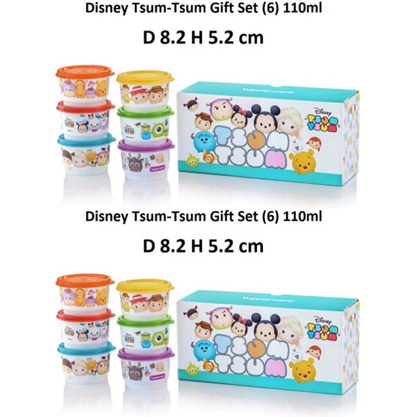 Ready Stock Pcs Box Pcs Box Tupperware Disney Tsum Tsum