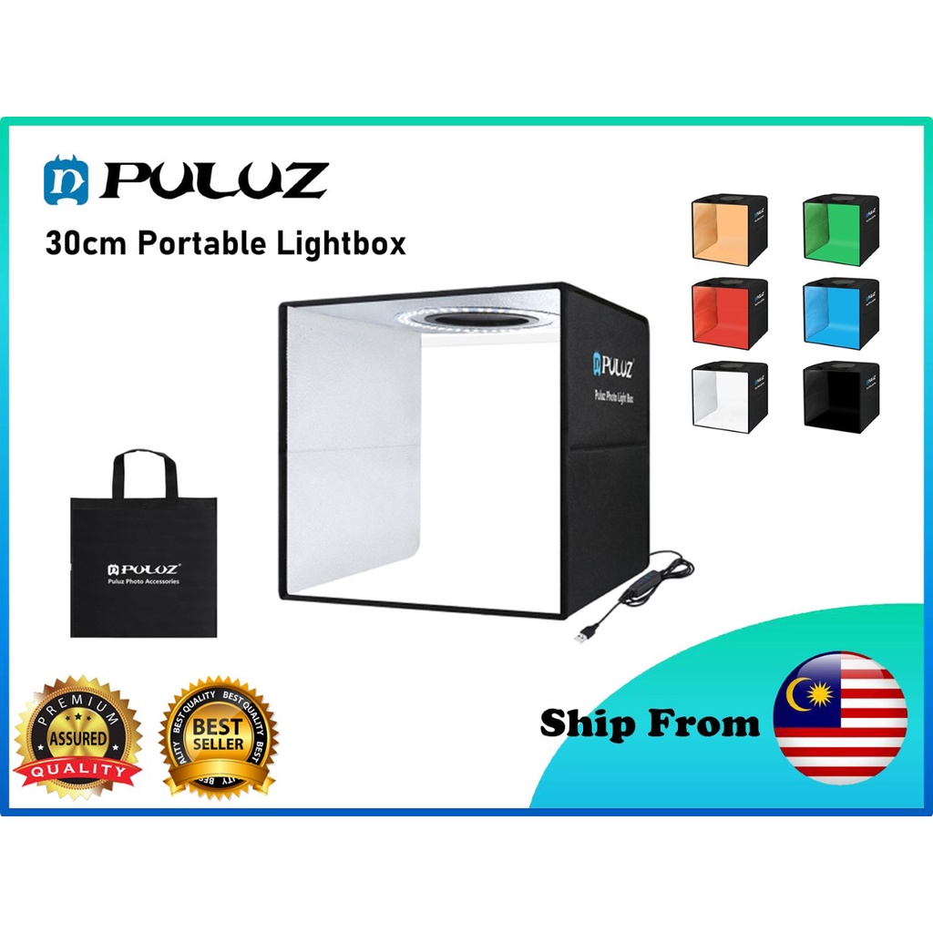 Ready Stock Puluz Cm Foldable Led Ring Light Studio Box Portable