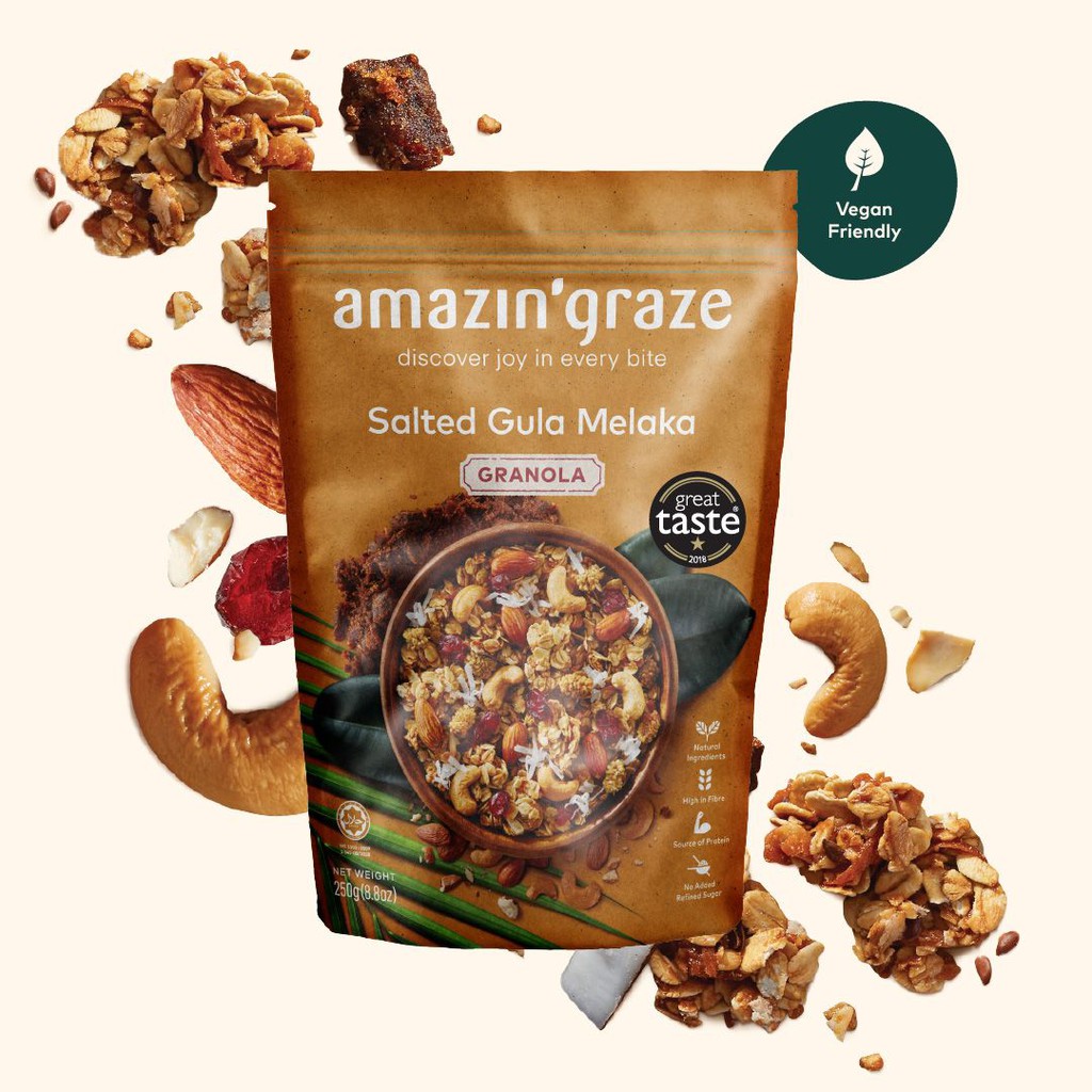 Amazin Graze Salted Gula Melaka Granola G Shopee Malaysia