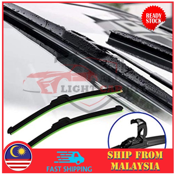 Ready Stock Soft Rubber Wipers Car Wiper Blade Boneless Proton