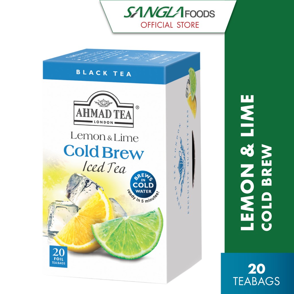 Ahmad Tea Cold Brew Lemon Lime Teabags Halal Certified Shopee