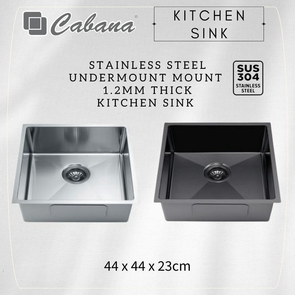 CABANA Undermount 1 2mm Thick Stainless Steel 304 Kitchen Sink Single