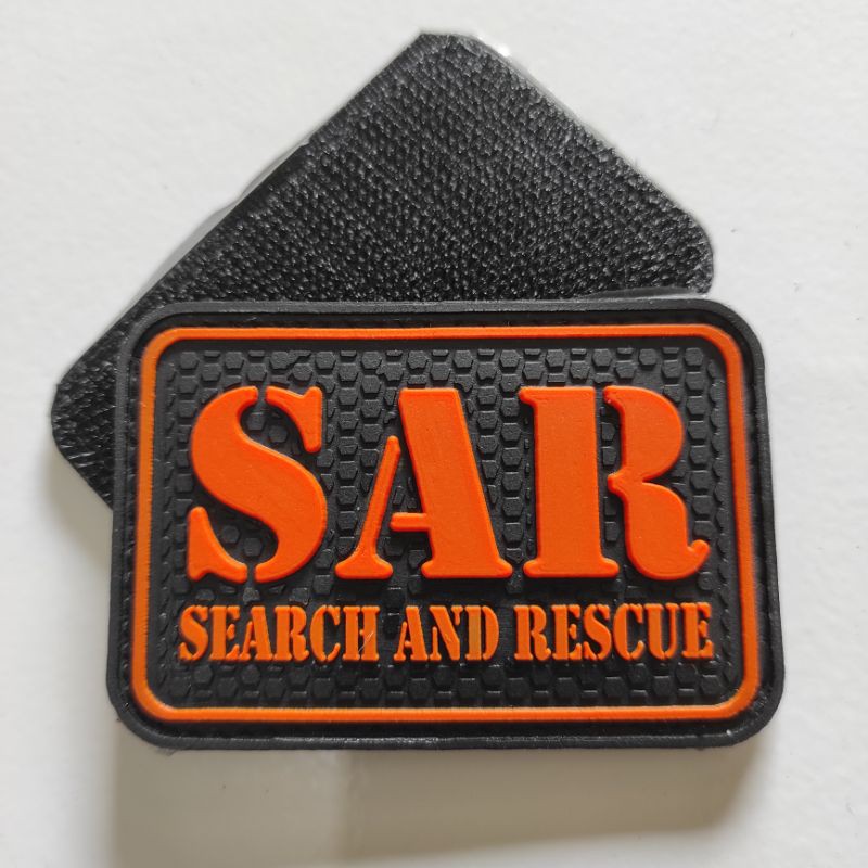 Patch Rubber Writing Sar Orange Search And Rescue Bpbd Bnpbd Timsar