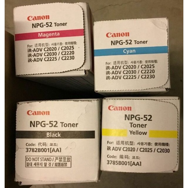 Canon Cartridge NPG 52 Genuine Black Cyan Yellow Magenta NPG52 52 IR