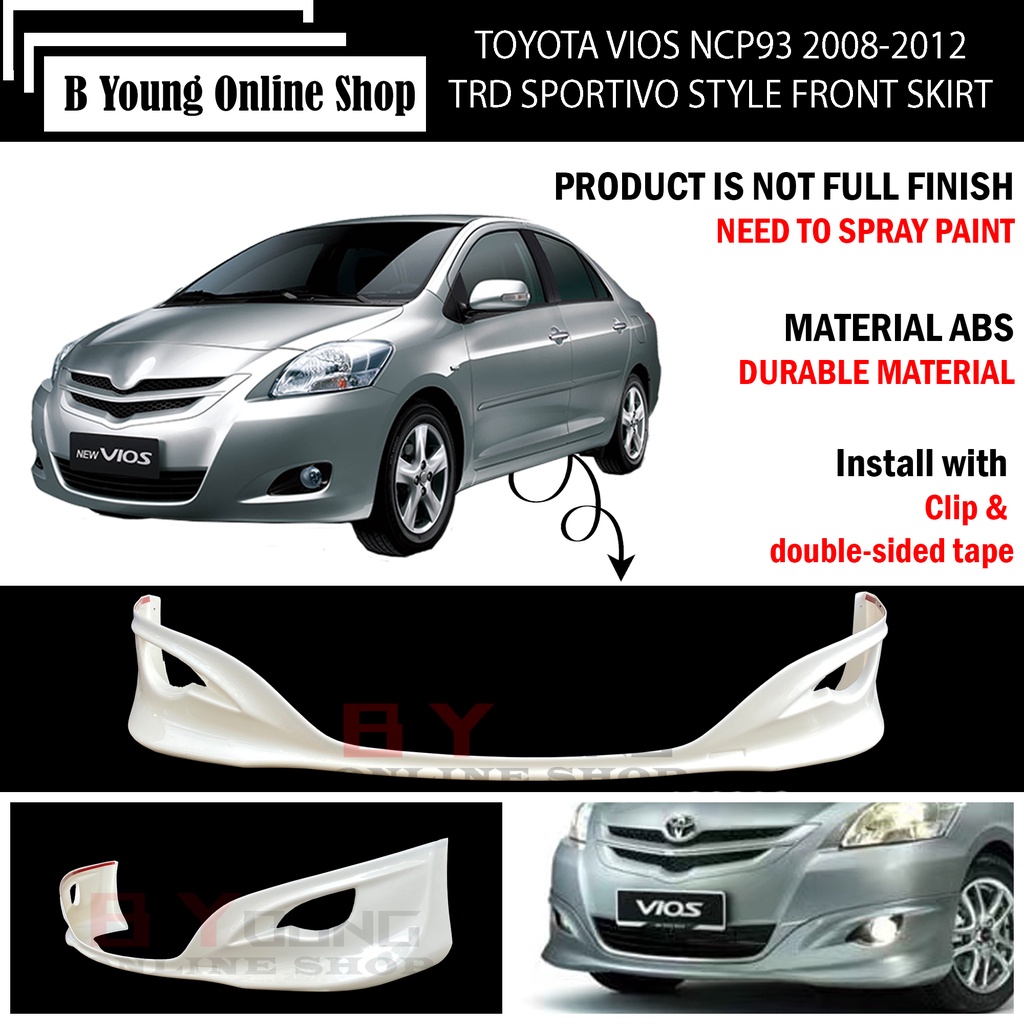 Toyota Vios Ncp Second Generation Trd Style Front Skirt T