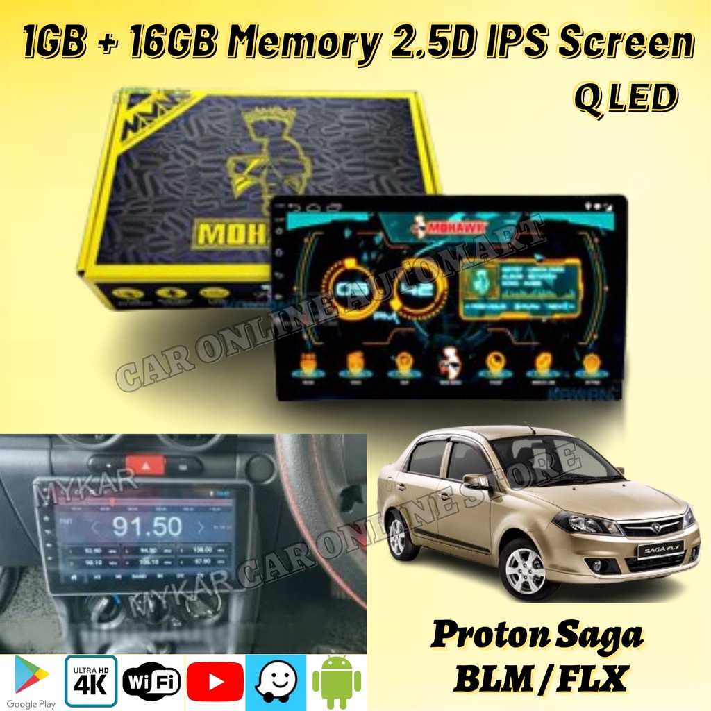 PROTON SAGA BLM FLX MOHAWK RK3326 MS SERIES Q LED 1GB 16GB 4K