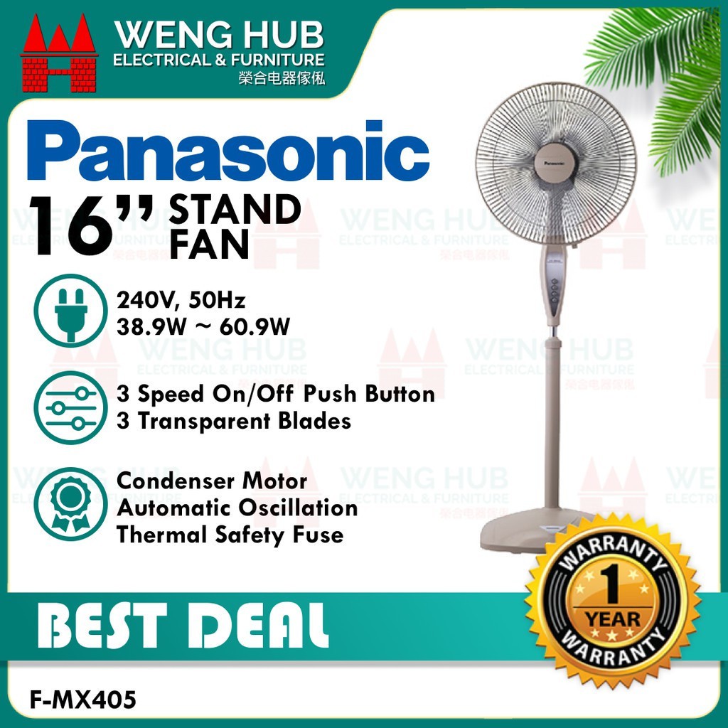 Panasonic Stand Fan F Mx Shopee Malaysia