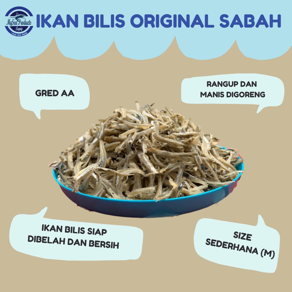 Ikan Bilis ORIGINAL SABAH Gred AAA Rangup 500g Shopee Malaysia