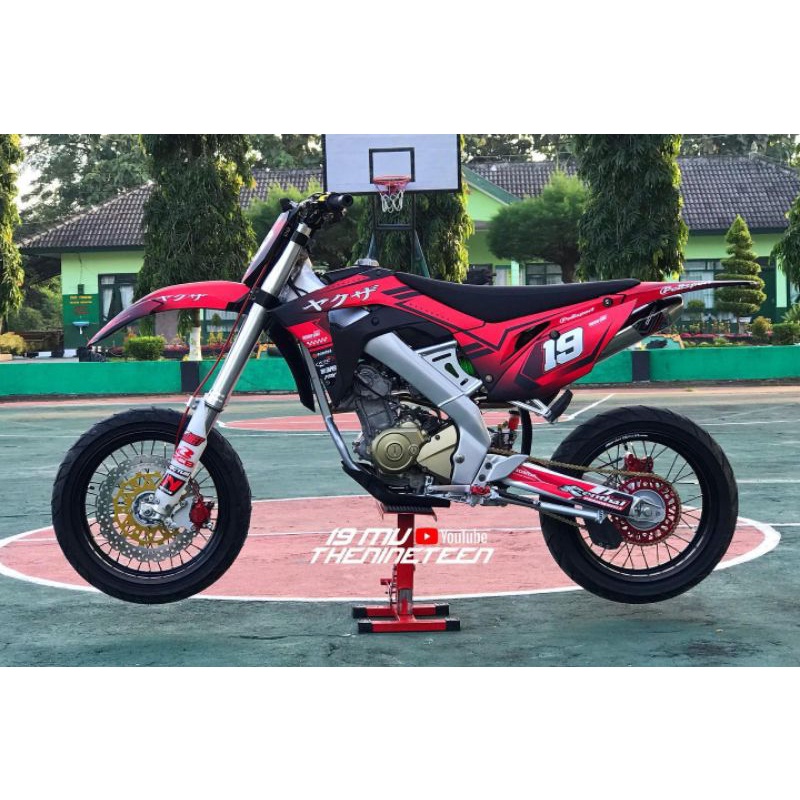 Merah Decal Sticker Honda Crf L Red Doff Full Body Latest Custom