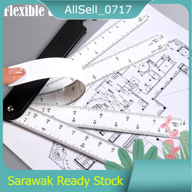 Sarawak Ready Stock Fan Shape Architects Scale Rule Ruler Foldable