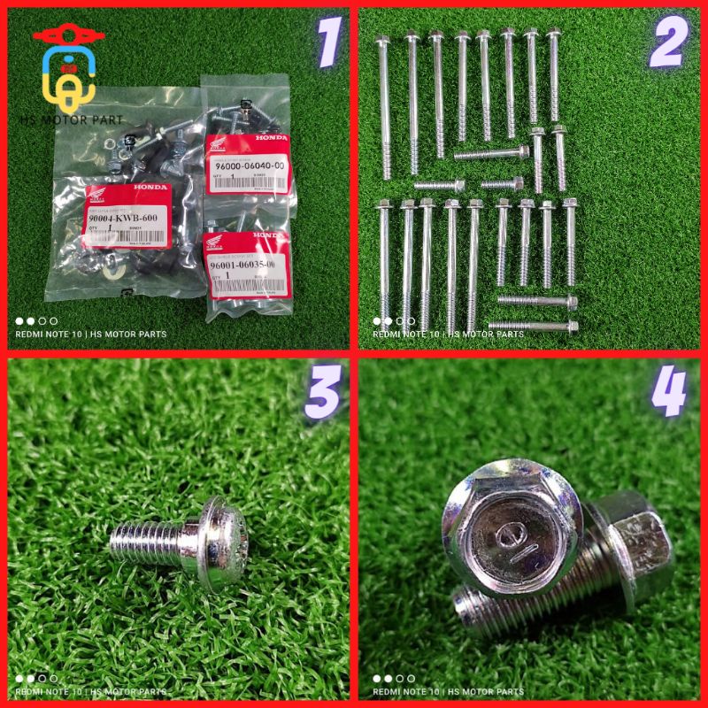 Honda Ex Dream Body Cover Screw Skru Kulit Enjin Skru Peti Rantai Plug