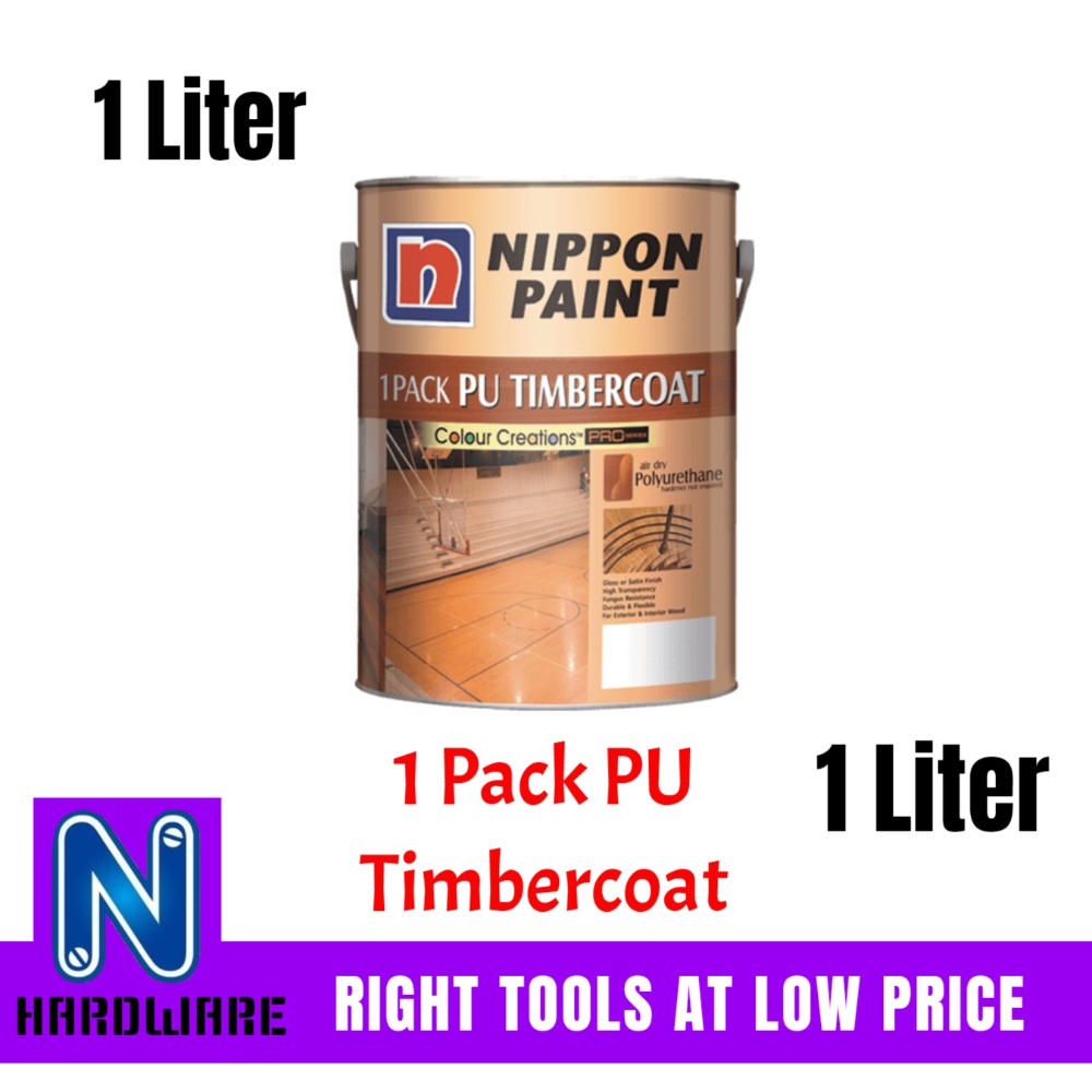 Nippon Paint Pack Pu Timbercoat Cat Page Varnish Tahan Lama L