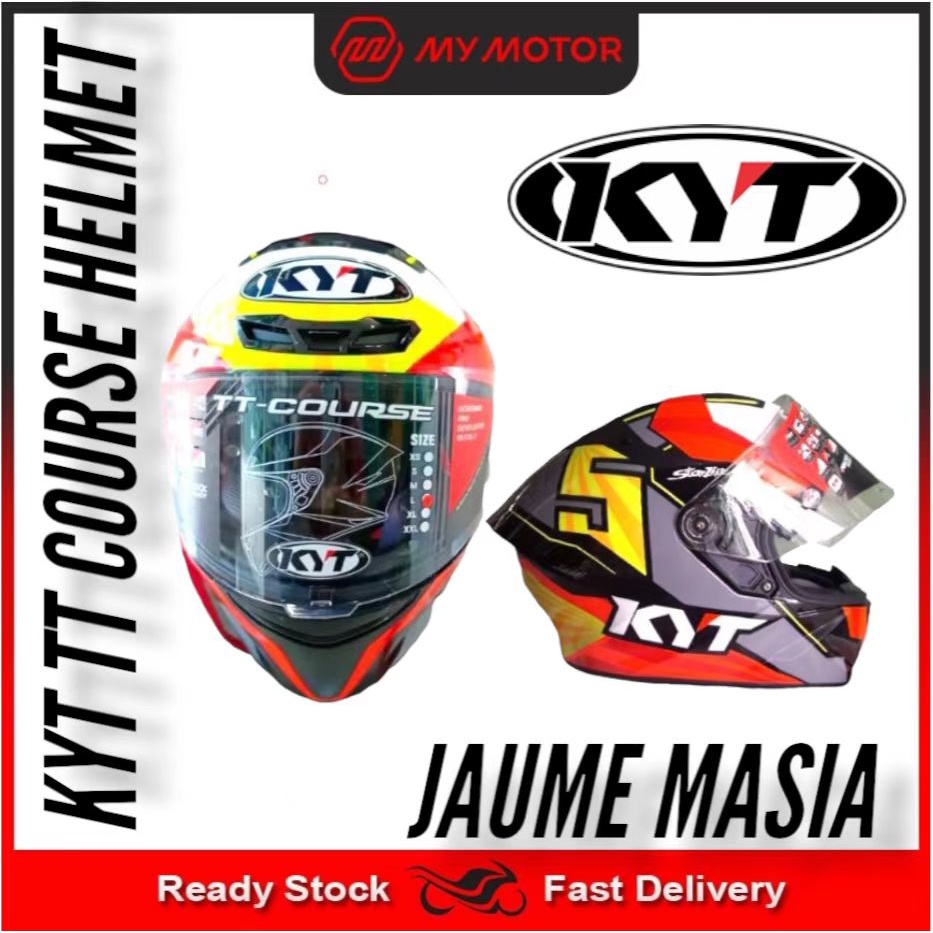 Kyt Tt Course Helmet Jaume Masia Full Face Helmet Shopee Malaysia