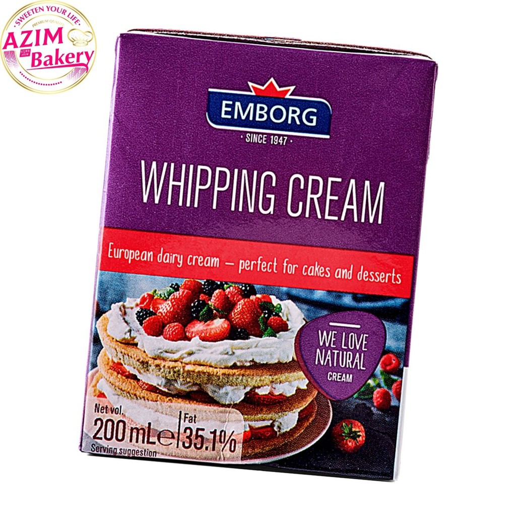 No Cod Only Online Payment Emborg Whipping Cream Ml L Dairy