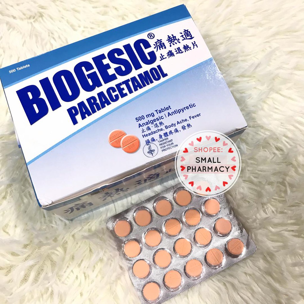 Biogesic Paracetamol Mg Tablets S Strips Shopee Malaysia