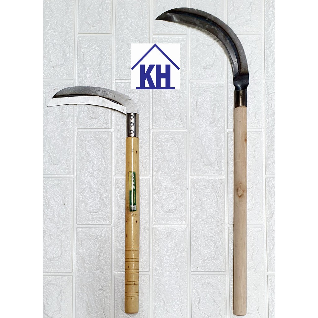 Steel Grass Sickle With Wooden Handle Sabit Rumput Batang