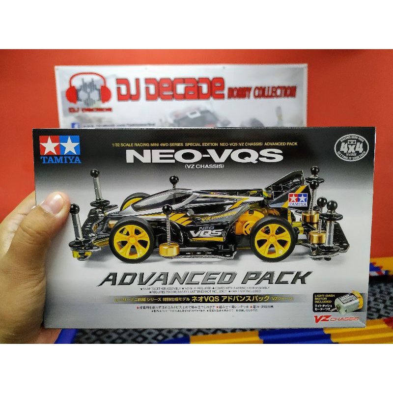 TAMIYA MINI ADVANCED NEO VQS STARTER PACK ROWDY BULL AERO AVANTE BLAST