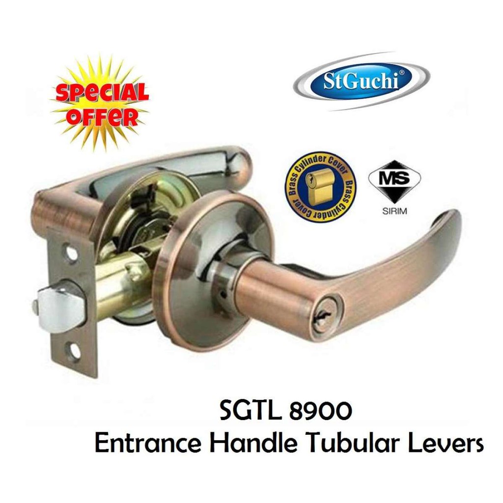 St Guchi Heavy Duty Tubular Levers Entrance Lock Set Sgtl Handle