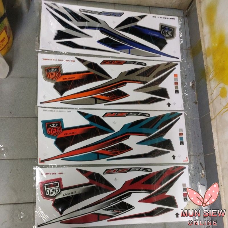 Stiker Sticker Body Stripe Cover Set Yamaha Y Y Zr Shopee Malaysia