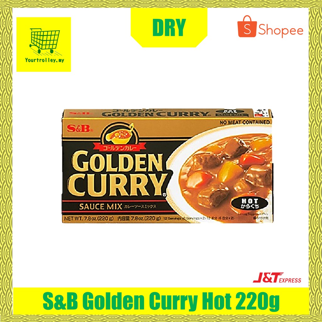 Japanese Curry S B Golden Curry Mix Hot Gm NO MEAT CONTAINED