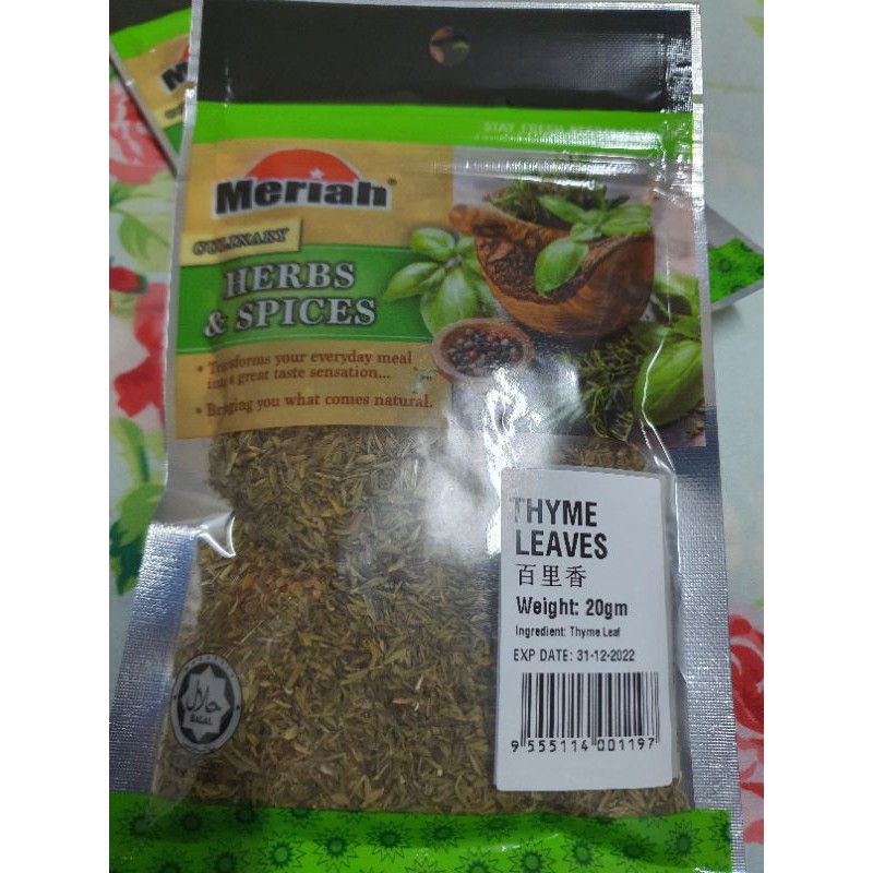 Meriah Herbs Spice Bay Leaves Italian Parsley Thyme Ginger Ground