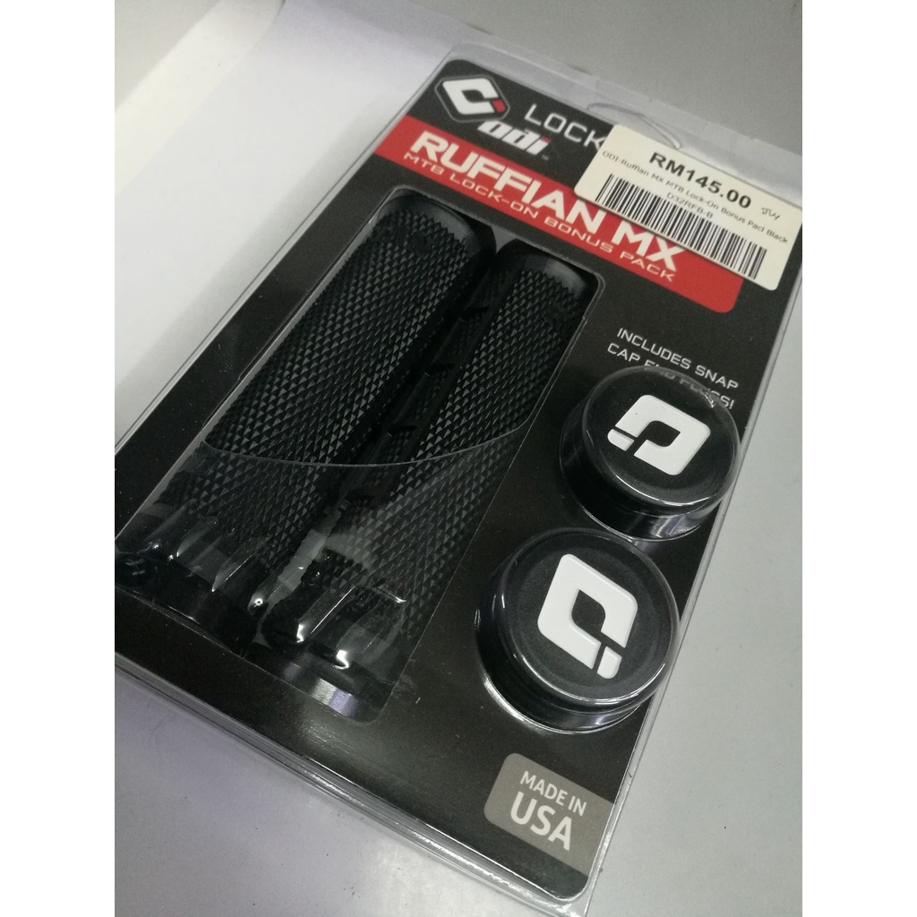 ODI RUFFIAN MX LOCK ON BONUS PACK BICYCLE GRIP THROTTLE BLACK BLACK