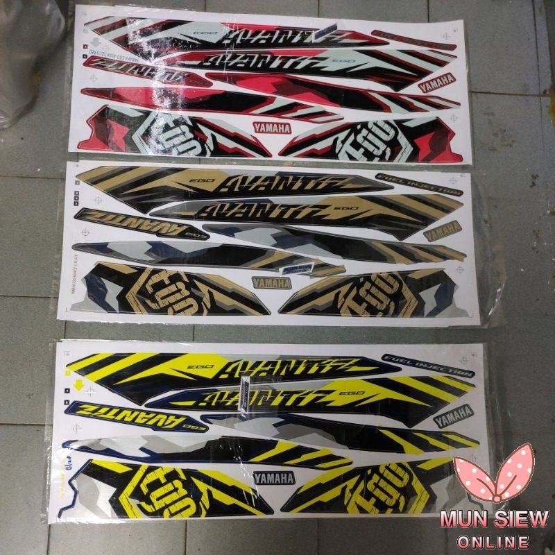 Stiker Sticker Body Stripe Cover Set 1 Yamaha Egoavantiz Ego Avantiz