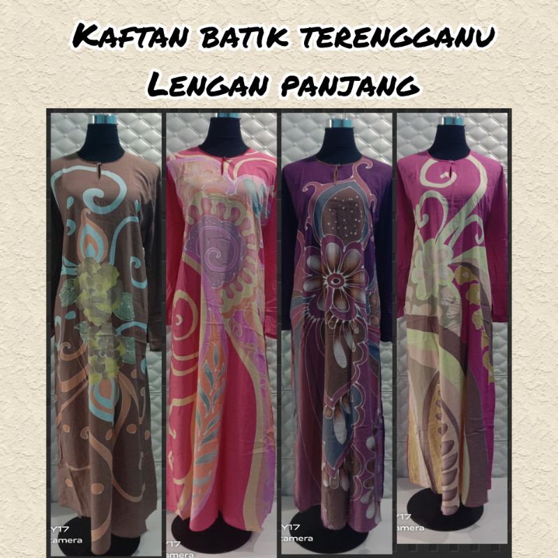 Jubah Viral Original Kaftan Lengan Panjang Batik Lukis Terengganu